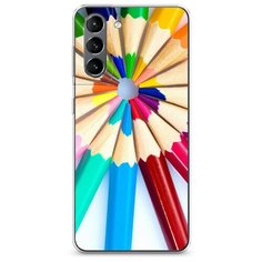 Силиконовый чехол "Цветные карандаши" на Samsung Galaxy S21 / Самсунг Галакси S21 Case Place