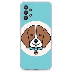 Силиконовый чехол "Собака в ошейнике" на Samsung Galaxy A32 / Самсунг Галакси А32 Case Place