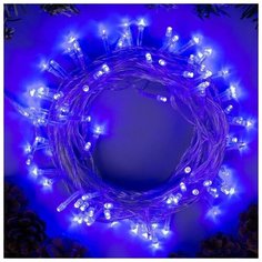 Гирлянда светодиодная "Нить" 10м 100 LED свечение синее, прозрачная нить, 8 режимов, 220В Luazon Lighting