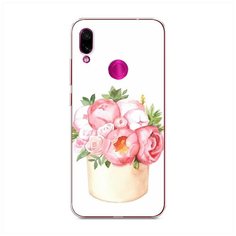 Силиконовый чехол "Коробка с пионами" на Xiaomi Redmi Note 7 / Сяоми Редми Нот 7 Case Place