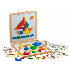 Магнитная доска Djeco "Геоформ" с набором магнитных фигур