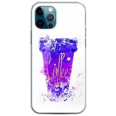 Силиконовый чехол "Кофейный стакан арт" на Apple iPhone 12 Pro / Айфон 12 Про Case Place