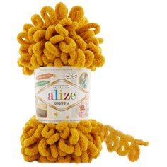 Пряжа Alize Puffy 02 (шафран) 5 шт.