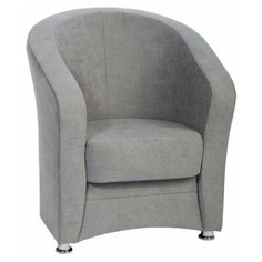 Кресло Альба круглое, микрошенилл, серый, Delicatex