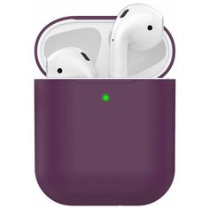 Чехол силиконовый Deppa Ultra Slim для AirPods, бургунди