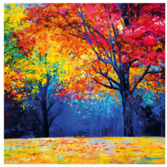 Алмазная мозаика Осень Mazari 25 х 25 см холст полная выкладка | алмазная вышивка осень листья | алмазная живопись картина набор пейзаж деревья природа