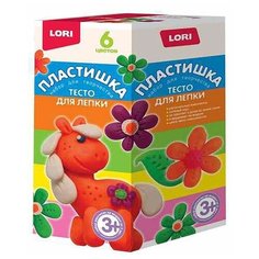 Lori Тесто для лепки «Пластишка», 6 цветов по 70 г
