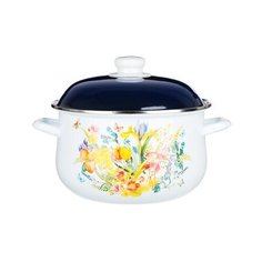 Кастрюля эмалированная VETTA Ирисы , 24см, 5.0 л, индукция