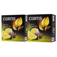 Чай черный Curtis Sunny Lemon в пирамидках, 20 шт., 2 уп.