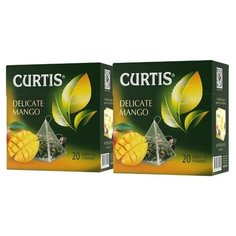 Чай зеленый Curtis Delicate Mango в пирамидках, 20 шт., 2 уп.