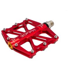Велосипедные педали TBS mlg-CK518 алюминиевые CNC, 91х101х11мм, ось CrMo, 4 промподшипника, сменные шипы, вес 345г