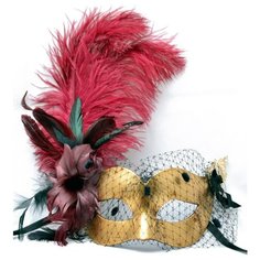 Золотая маска с вуалью и перьями (7041) Giacometti