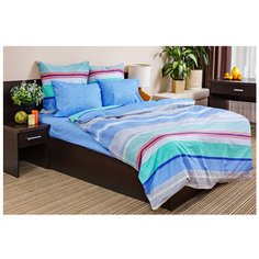 Постельное белье евростандарт Ночь Нежна Стиль, поплин, 2 наволочки 50 х 70 см, голубой