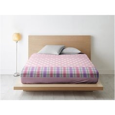 Простыня на резинке Ночь Нежна Звезды, бязь, 120 х 200 см, розовый