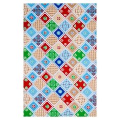 Набор полотенец кухонных Мари Санна Мозаика(гол.)+клетка(жел.) 7895-2+9567-1 Рогожка 73х45 Кол-во 4