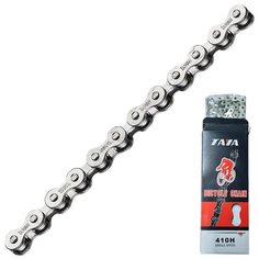 Цепь TAYA 410H, SINGLE SPEED, 112L, цвет: S/S, с соед. звеном, в торг. уп. TBS