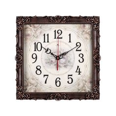 Часы настенные "Рубин" "Французский стиль" черный с бронзой"3838-003