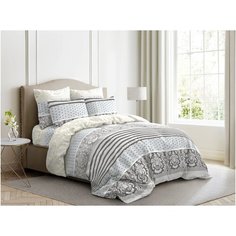 Постельное белье семейное Ночь Нежна Мадрид, поплин, 2 наволочки 50 х 70 см, серый