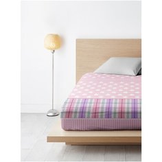 Простыня на резинке Ночь Нежна Звезды, бязь, 90 х 200 см, розовый