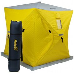 Палатка зимняя утепленная HELIOS Куб 1,8х1,8 yellow/grey
