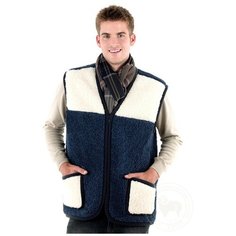 Жилет альпы молния (2XL, т. синий/белый) Alwero