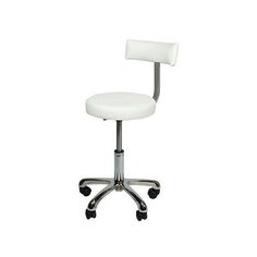 Стул мастера, клиента МД-9017 белый матовый МЭДИСОН