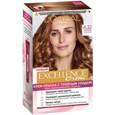 LOreal Paris Excellence стойкая крем-краска для волос, 6.32 золотистый темно-русый