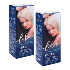 ESTEL Love Стойкая крем-краска для волос, 2 шт, 10/1 блондин серебристый, 50 мл