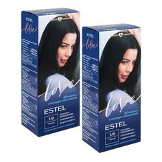 ESTEL Love Стойкая крем-краска для волос, 2 шт, 1/0 черный, 50 мл