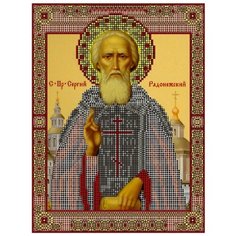 Святой Сергий Радонежский Набор для вышивания бисером 28х34 (18х24) Матренин Посад 3010/БГ Матренин Посад 3010/БГ
