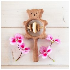 Погремушка с колечками Медвежонок Wood Fun