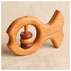 Погремушка -грызунок Рыбка Wood Fun