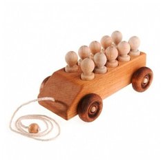 Машинка деревянная Автобус с 10 пассажирами Wood Fun