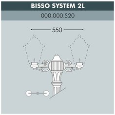 Fumagalli Консоль для паркового фонаря FUMAGALLI BISSO SYS 2L 000.000. S20. A0