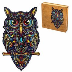 Деревянные пазлы Zufa Сова XL 260 деталей 26х43 см Фигурные пазлы Развивающие игры