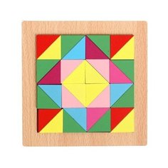 Головоломка "Строй фигуры и узоры", треугольники Лесная мастерская