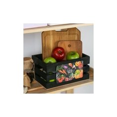 Ящик для хранения овощей, черный, 30 x 15 x 20 см Вселенная Порядка