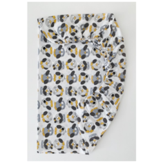 СОНиКА Простыня на резинке Совушки 120 х 60 х 10 см серый/белый