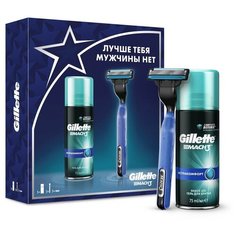 Подарочный набор Gillette Mach3 Start с гелем для бритья Gillette Mach3