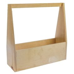 Дарим Красиво Кашпо деревянное 30?10?30 см "Таёжный", с ручкой, натуральный Дарим Красиво