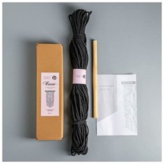 Арт Узор Панно «Геометрия», набор для плетения макраме, серое 32 х 5,2 х 8,2 см