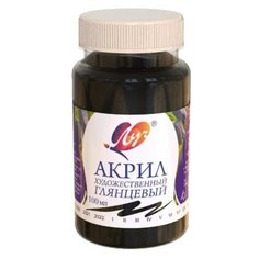 Луч Краска акриловая 100 мл «Луч» глянцевая, чёрная