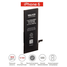 Аккумулятор для Apple iPhone 6 WALKER Professional, 1810 mAh емкость / Аккумуляторная батарея, батарейка на мобильный телефон айфон 5SE, аккумулятор для смартфона, АКБ для мобильника