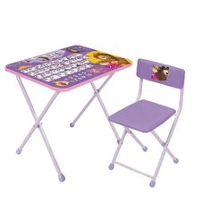 Комплект детской мебели со столом и стулом от 3 до 7 лет "Маша и Медведь: Азбука" Nika