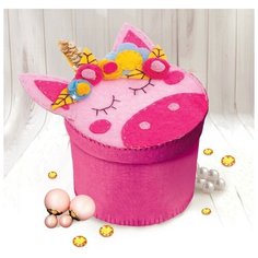 Школа талантов Шкатулка из фетра "Единорог" с объемными элементами