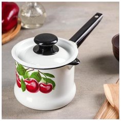 Ковш 1 л "Вишневый сад" (белый) 5330181 КМЗ