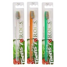 Зубная щетка R.O.C.S. Модельная, мягкая Teens для школьников микс