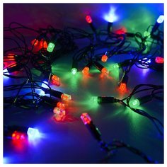 Гирлянда FunRay Нить Рис, 500 см, 40 ламп, разноцветный/черный провод