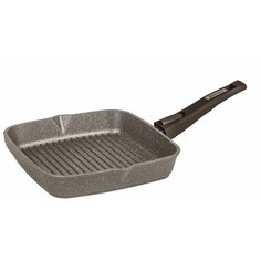 Сковорода-гриль Мечта Гранит Brown литая, съемная ручка, 26х26см
