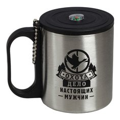 Термокружка Командор Дело настоящих мужчин, 0.2 л серебристый